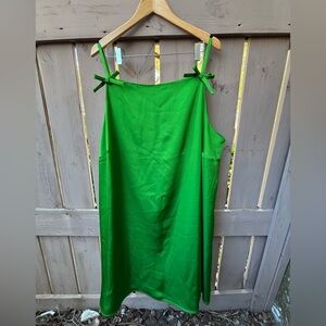 kate spade Bright Green Slip Dress with Tie Straps